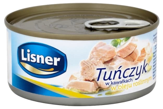 LISNER Tunczyk w kawalkach w oleju roslinnym. 44,06 zl/kg