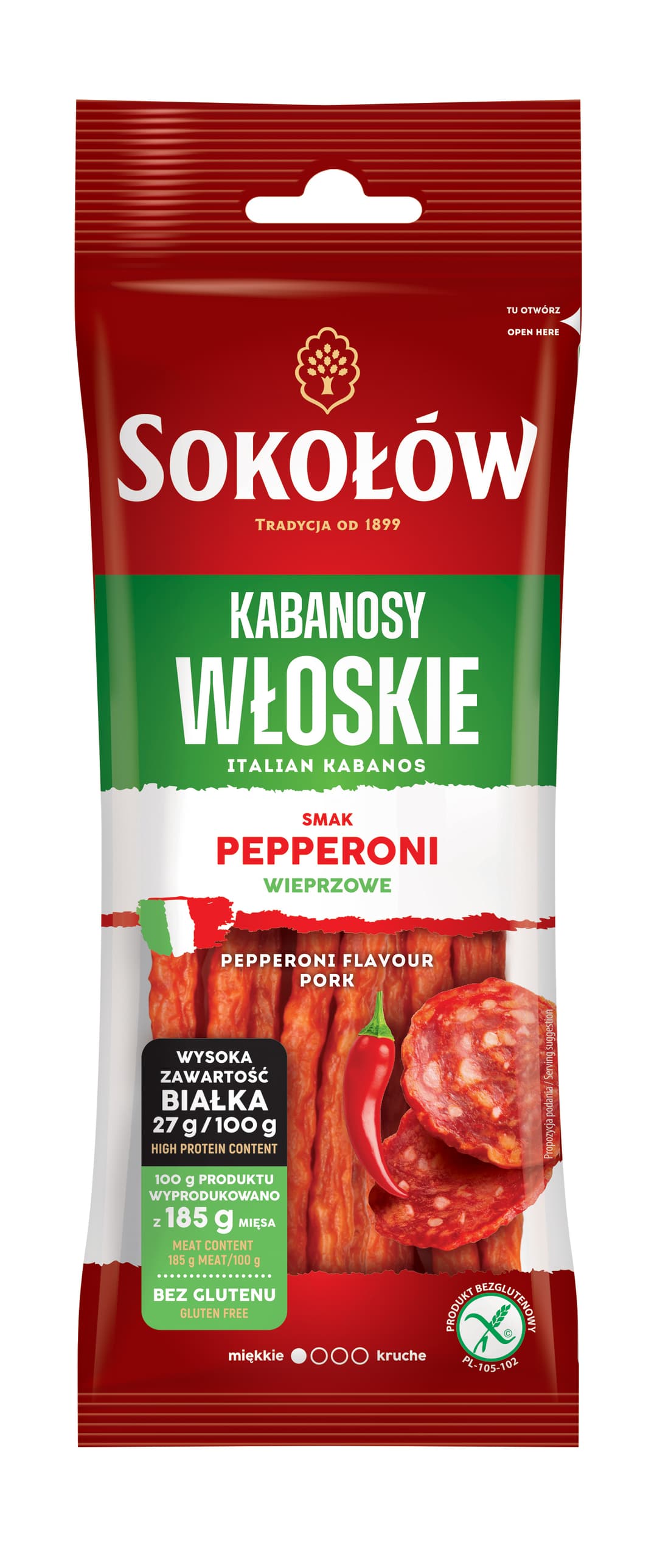 SOKOLOW Kabanosy Wloskie. 84,90 zl/kg